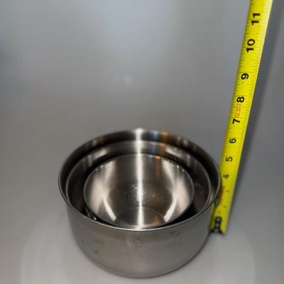 Set of 3 Stainless Steel Bowls