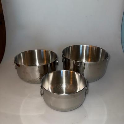 Set of 3 Stainless Steel Bowls