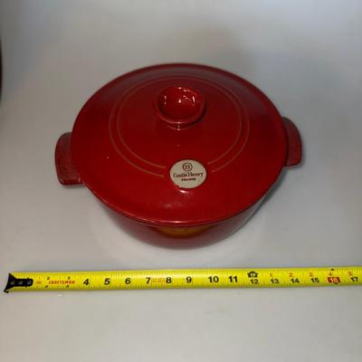 Emile Henry Flame Round Stewpot Dutch Oven, Burgundy
