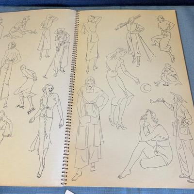 Antique 1936 Fashion Figures Book