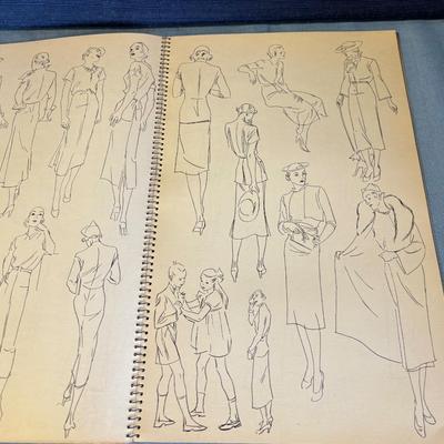 Antique 1936 Fashion Figures Book