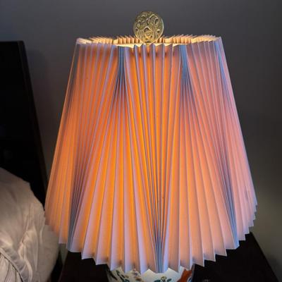 FJ wDesign Vintage Ceramic Table Lamp with Pleated Lampshade 27"
