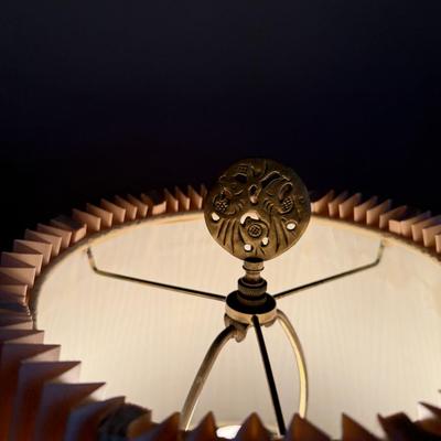 FJ wDesign Vintage Ceramic Table Lamp with Pleated Lampshade 27"