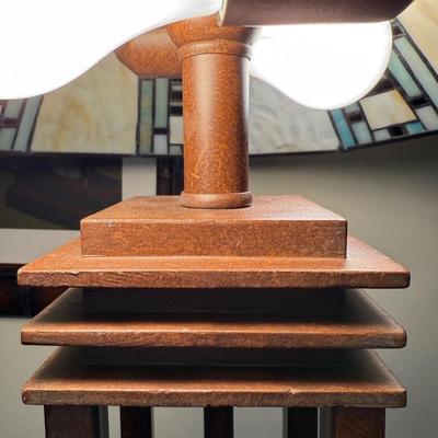 Chloe Mission Style Stained Glass Table Lamp