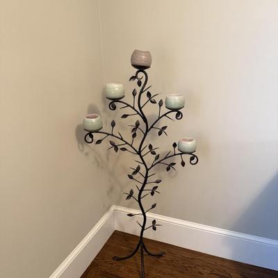 Metal Floor Candleholder