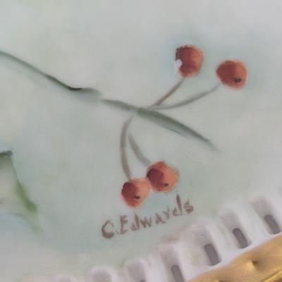 Vintage C. Edwards Hand Painted Plates