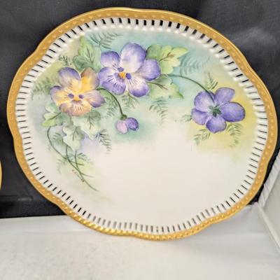 Vintage C. Edwards Hand Painted Plates