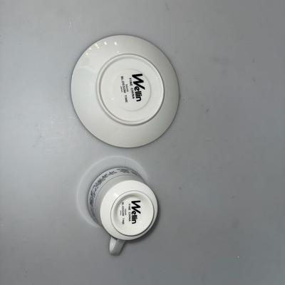 Wellin Fine China Dinner Tea and Dinner Set and sugar and cream dish