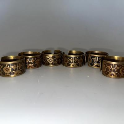 Metal napkin rings (6pc)