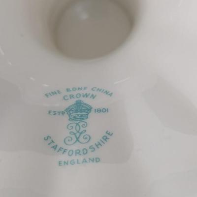 Fine Bone China Crown Staffordshire Cake Platter & Royal Albert Val D'or Plates #59