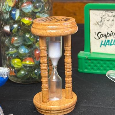 Lot of Vintage Advertising Trinkets and Marbles