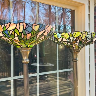Two Tiffany Style Floor Lamps