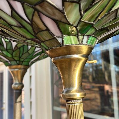 Two Tiffany Style Floor Lamps