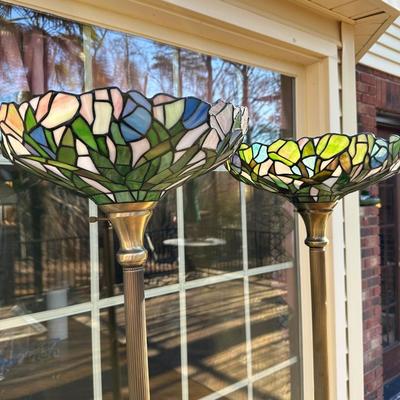 Two Tiffany Style Floor Lamps