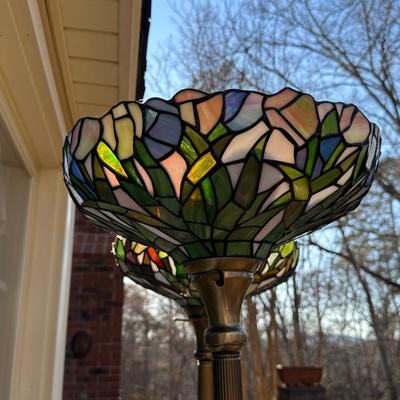 Two Tiffany Style Floor Lamps
