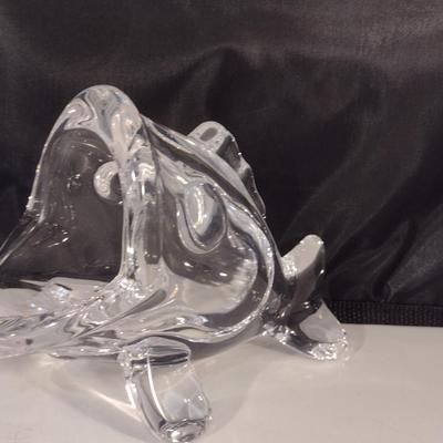 Vintage Glass Paperweight/Ashtray Open Mouth Fish Design- Possibly Vannes Le Chatel