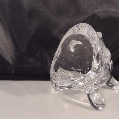 Vintage Glass Paperweight/Ashtray Open Mouth Fish Design- Possibly Vannes Le Chatel