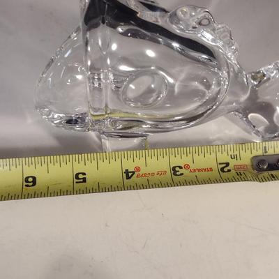 Vintage Glass Paperweight/Ashtray Open Mouth Fish Design- Possibly Vannes Le Chatel