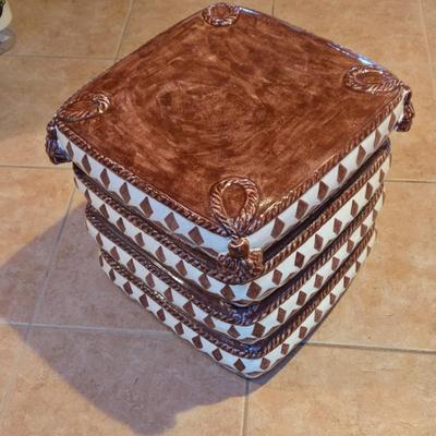 LOT 7B: Italian Ceramic Garden Seat.