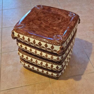 LOT 7B: Italian Ceramic Garden Seat.