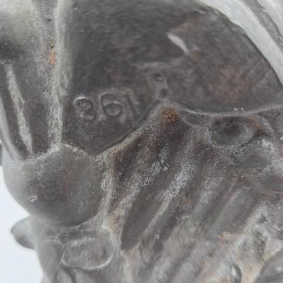 LOT 43B: Harp Shaped Antique , Pewter Chocolate/ Ice Cream Mold