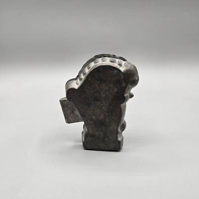 LOT 43B: Harp Shaped Antique , Pewter Chocolate/ Ice Cream Mold