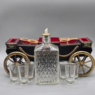 LOT 62B: 1960s Musical Decanter Carriage Set