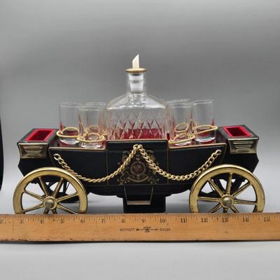 LOT 62B: 1960s Musical Decanter Carriage Set