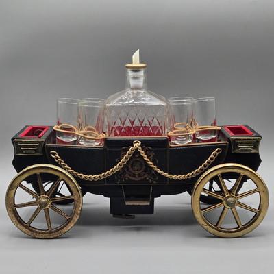 LOT 62B: 1960s Musical Decanter Carriage Set