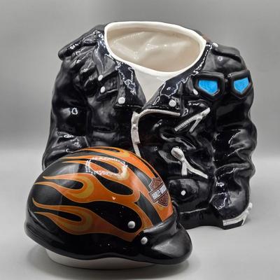 LOT 63B: Numbered Harley Davidson Cookie Jar
