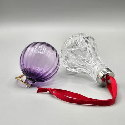 LOT 64A: Waterford Crystal and Glass Christmas Ornaments