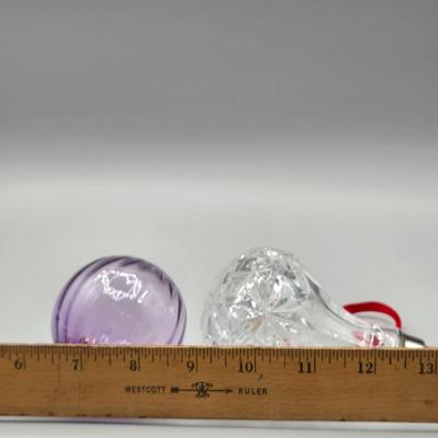 LOT 64A: Waterford Crystal and Glass Christmas Ornaments