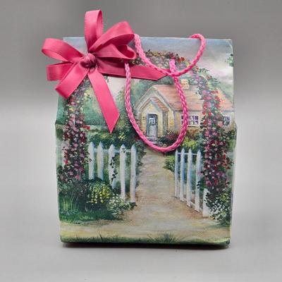 LOT 68A: Country Decor Including Napkin Rings and Music Box