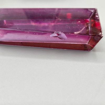 LOT 69A: Vintage and Antique Perfume Bottles featuring Beautiful Hanging Hearts And Vine Iridescent Art Glass Perfume Bottle