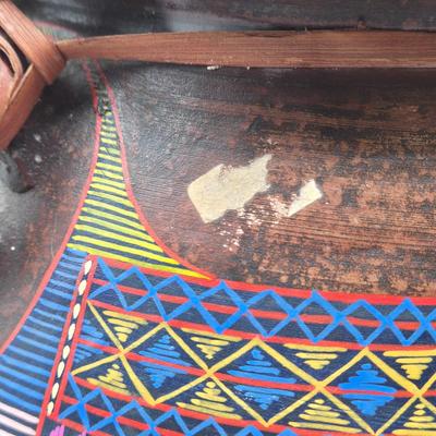 LOT 73C: Handpainted and Numbered Clay Pot, Wall Hanging, and Small Figure