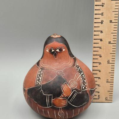 LOT 74C: Hand Carved Peruvian Gourds
