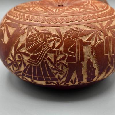 LOT 74C: Hand Carved Peruvian Gourds