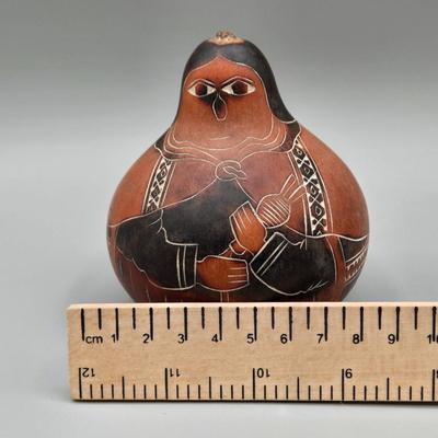 LOT 74C: Hand Carved Peruvian Gourds