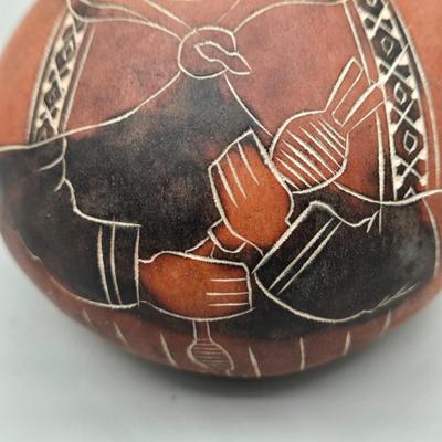 LOT 74C: Hand Carved Peruvian Gourds