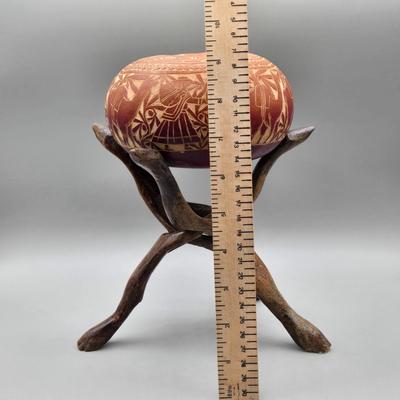 LOT 74C: Hand Carved Peruvian Gourds