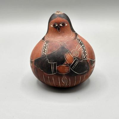 LOT 74C: Hand Carved Peruvian Gourds