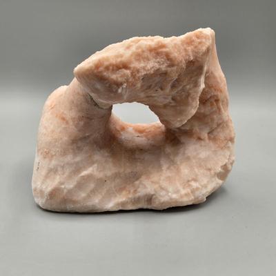 LOT 78B: 2 Large Geode Candle Holders, and Various Pieces of Marble and Rock