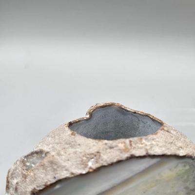 LOT 78B: 2 Large Geode Candle Holders, and Various Pieces of Marble and Rock