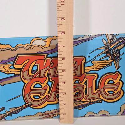 LOT 79B: Twin Eagle and Comando Pinball Machine Marquees