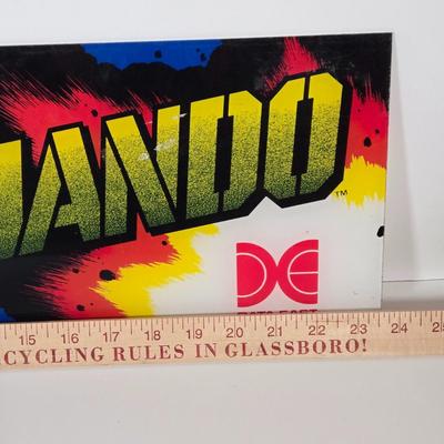 LOT 79B: Twin Eagle and Comando Pinball Machine Marquees