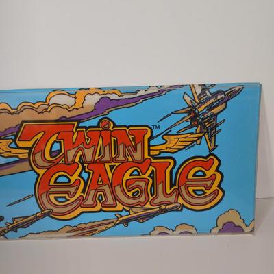 LOT 79B: Twin Eagle and Comando Pinball Machine Marquees