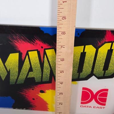 LOT 79B: Twin Eagle and Comando Pinball Machine Marquees