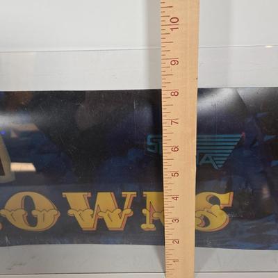 LOT 80B: Bust-A-Move Again Ex, Ninja Clowns, and Police Trainer Pinball Machine Marquees