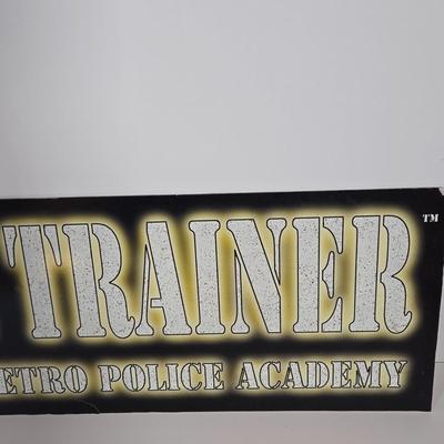 LOT 80B: Bust-A-Move Again Ex, Ninja Clowns, and Police Trainer Pinball Machine Marquees