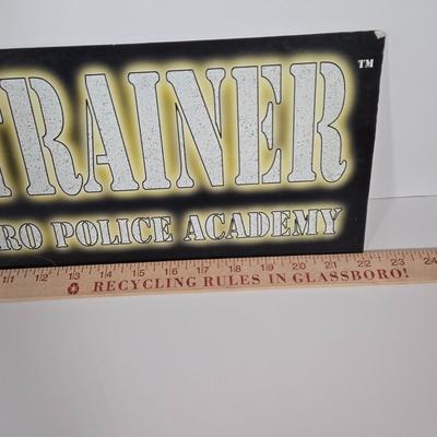 LOT 80B: Bust-A-Move Again Ex, Ninja Clowns, and Police Trainer Pinball Machine Marquees